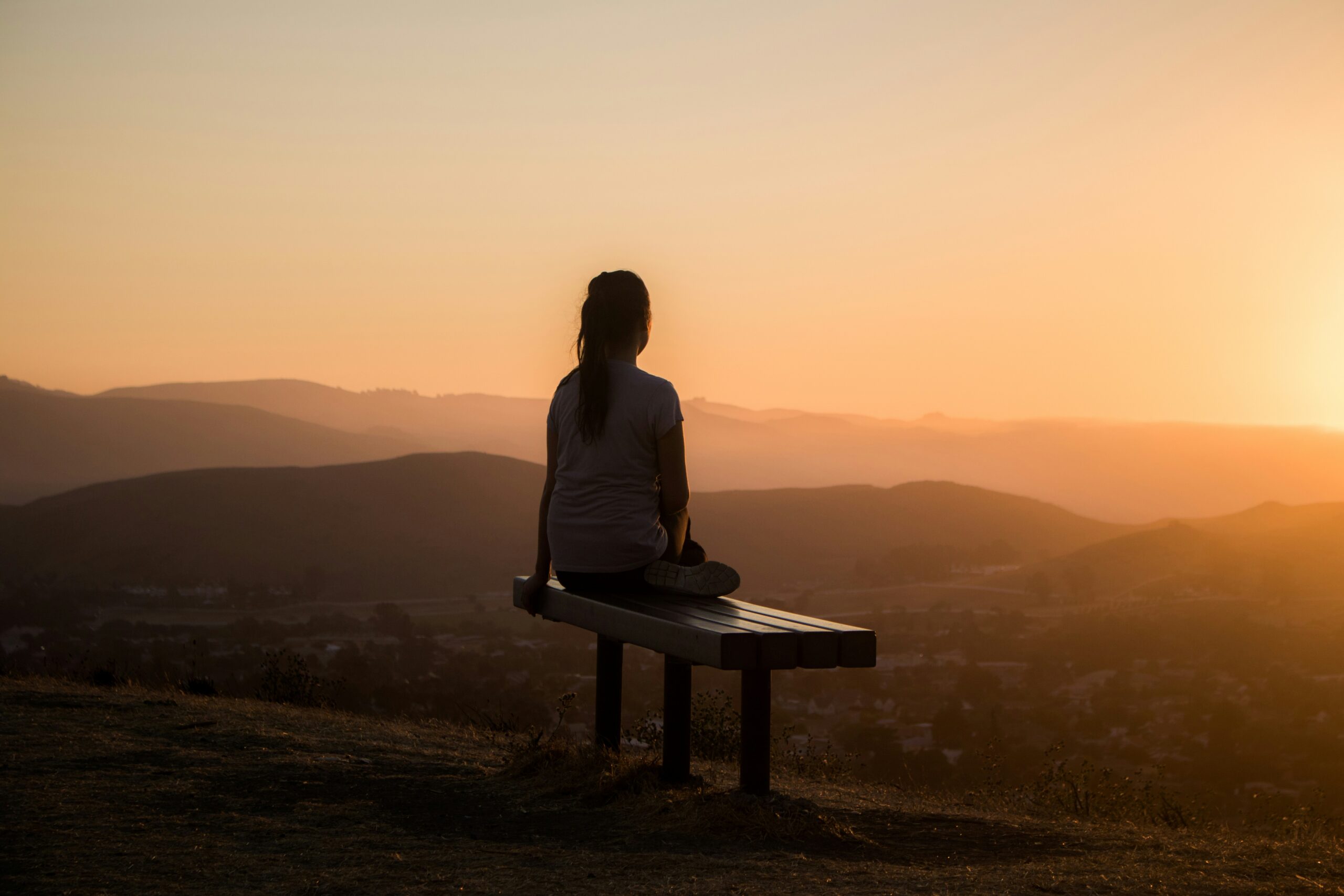 Woman practicing mindfulness in nature